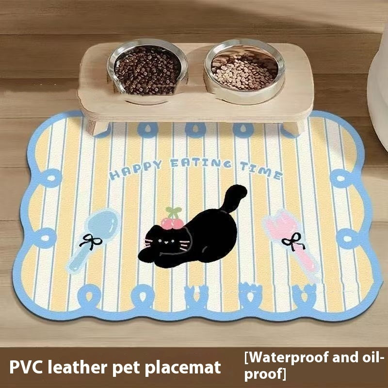 KFX-3819453 Non-slip Cat and Dog Placemat - Cute Animal Designs in Various Colors and Sizes
