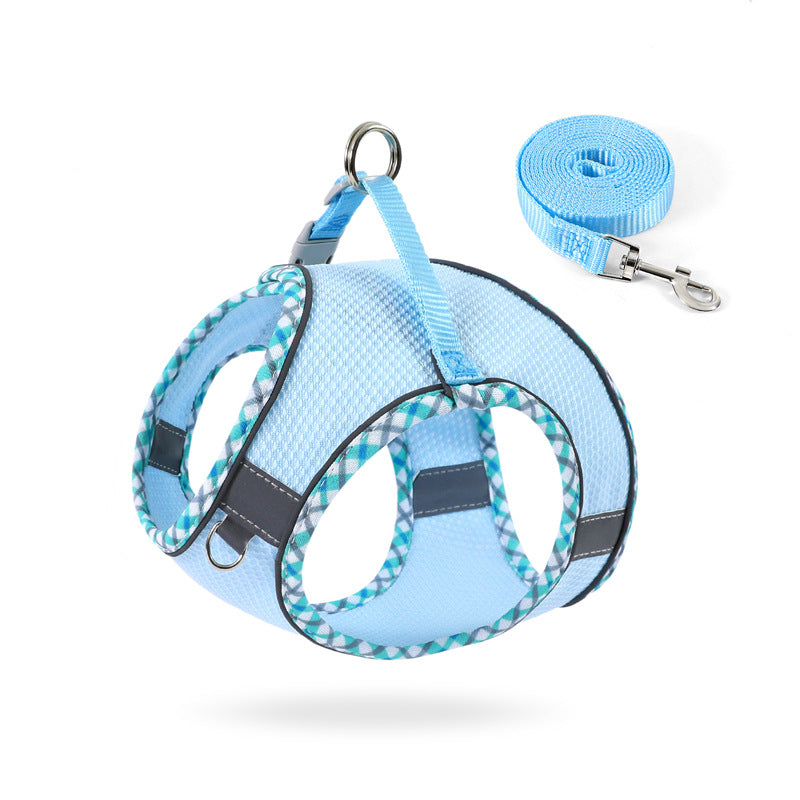 KFX-3822653 No-Pull Step-In Dog Harness with Leash - Breathable Mesh, Quick-Release Buckle, Reflective Outdoor Vest for Dogs and Cats