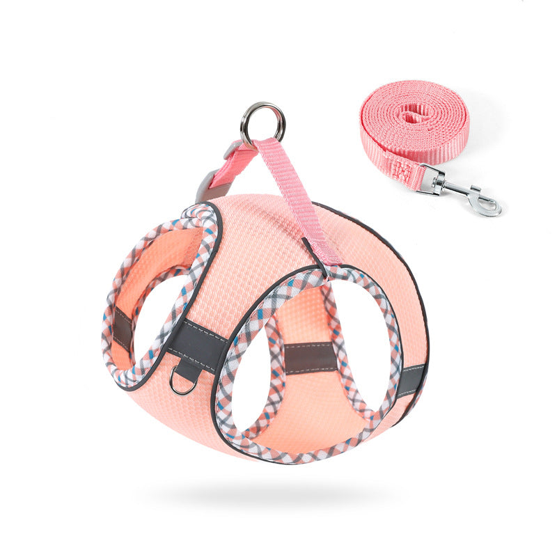 KFX-3822653 No-Pull Step-In Dog Harness with Leash - Breathable Mesh, Quick-Release Buckle, Reflective Outdoor Vest for Dogs and Cats