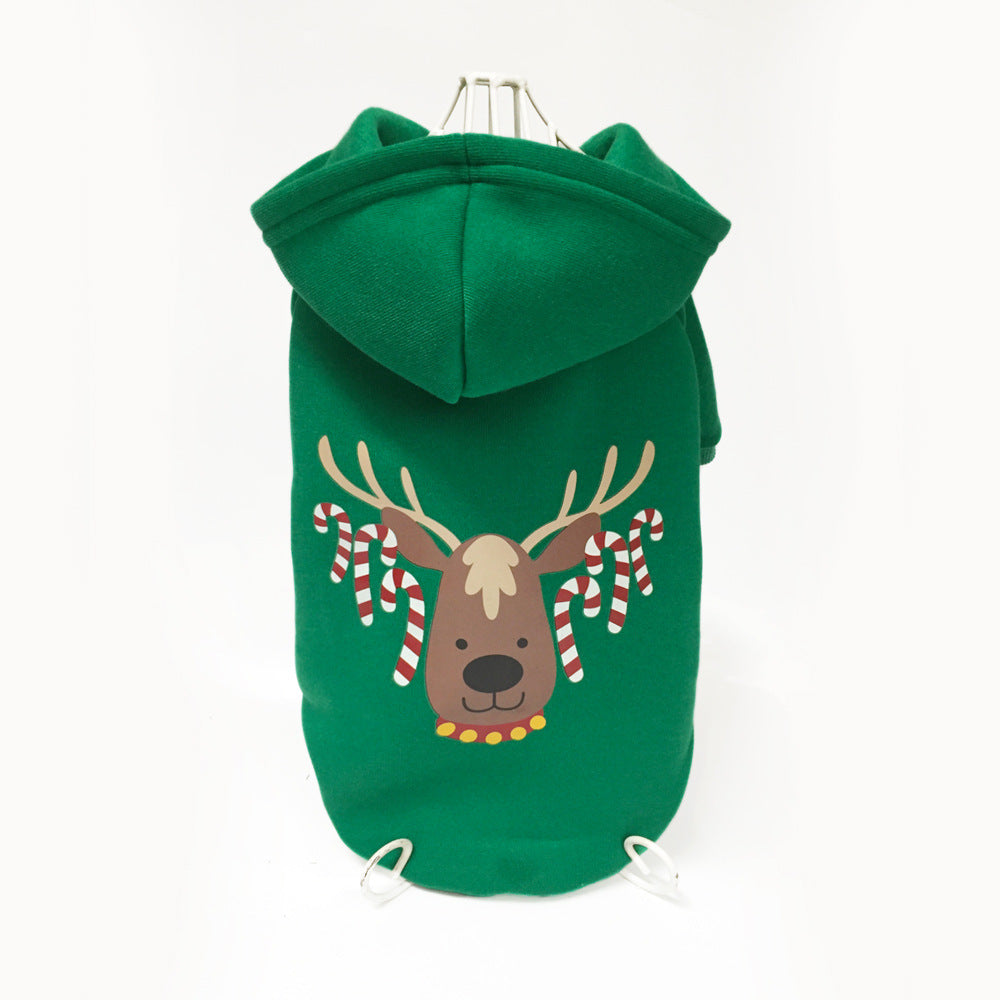 KFX-3827517 Cozy Christmas Deer Sweater for Small to Medium Dogs - Cotton Blend, Casual Style