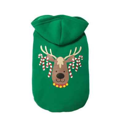 KFX-3827517 Cozy Christmas Deer Sweater for Small to Medium Dogs - Cotton Blend, Casual Style