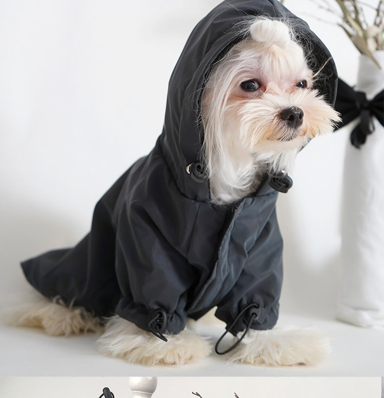KFX-3827773 Reflective Waterproof Dog Hoodie Windbreaker for All Seasons - Soft, Warm, and Breathable