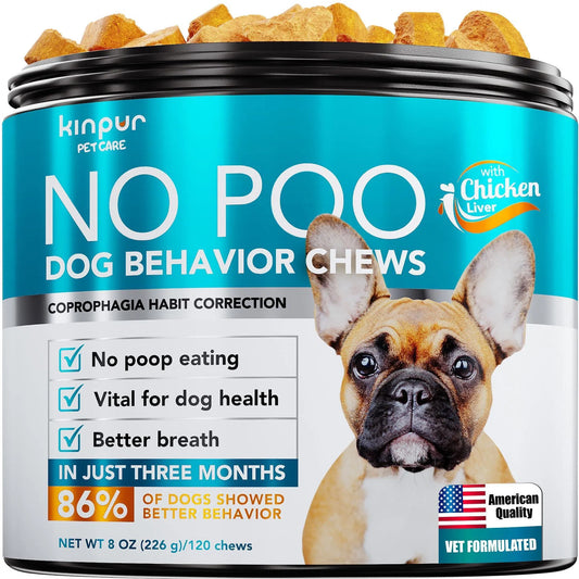 KFX-3829181 No Poo Chews for Dogs - Digestive and Gut Health Supplement, Soft Chews to Discourage Stool Eating, 180 Count