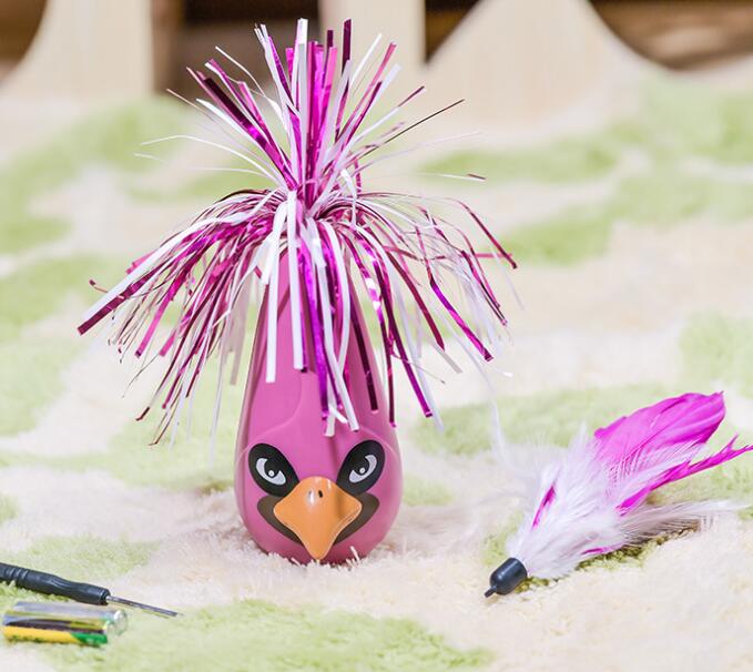KFX-3829949 Toy Feather Tumbler with Automatic Swinging Motion - Eco-friendly ABS, 6.5x21.5cm