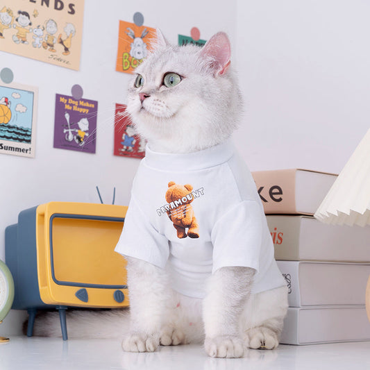 KFX-3834685 Casual Cotton T-Shirts for Pets and Adults in Various Colors and Sizes