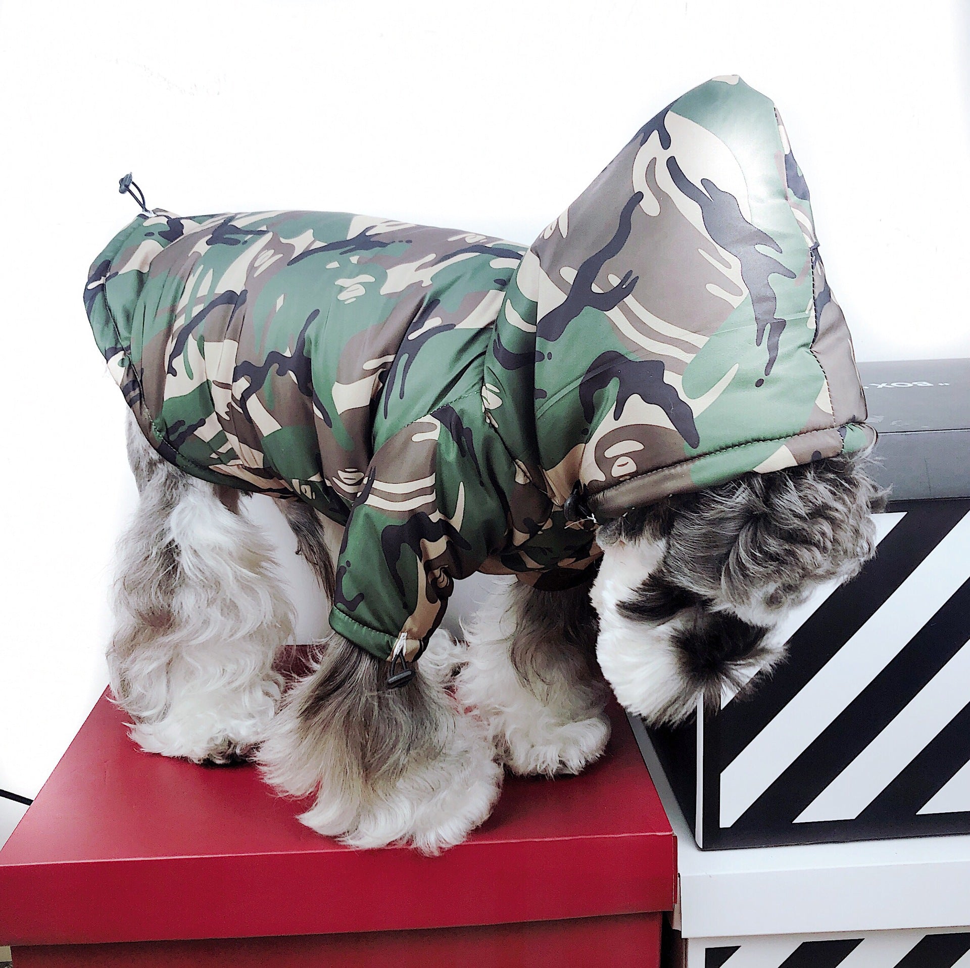 KFX-3835453 Waterproof Camouflage Dog Raincoat for All Sizes – Windproof & Snowproof Design