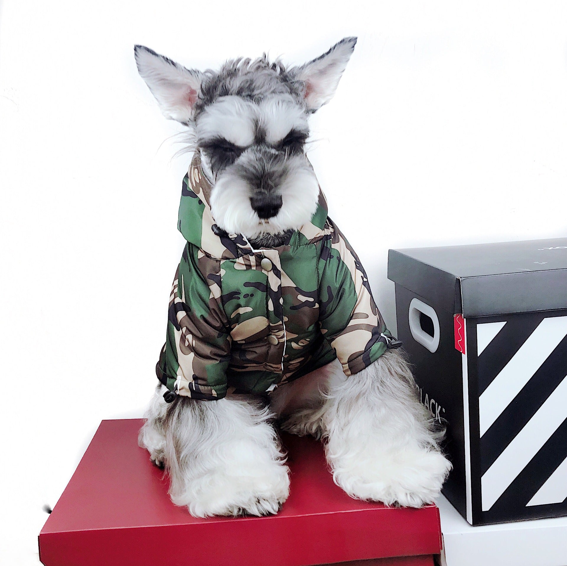 KFX-3835453 Waterproof Camouflage Dog Raincoat for All Sizes – Windproof & Snowproof Design
