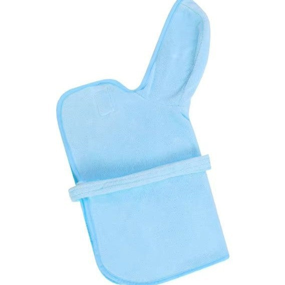 KFX-3835709 Soft and Thick Coral Fleece Dog Bath Towel - Wearable Bathrobe in Blue, Yellow, Pink, or White