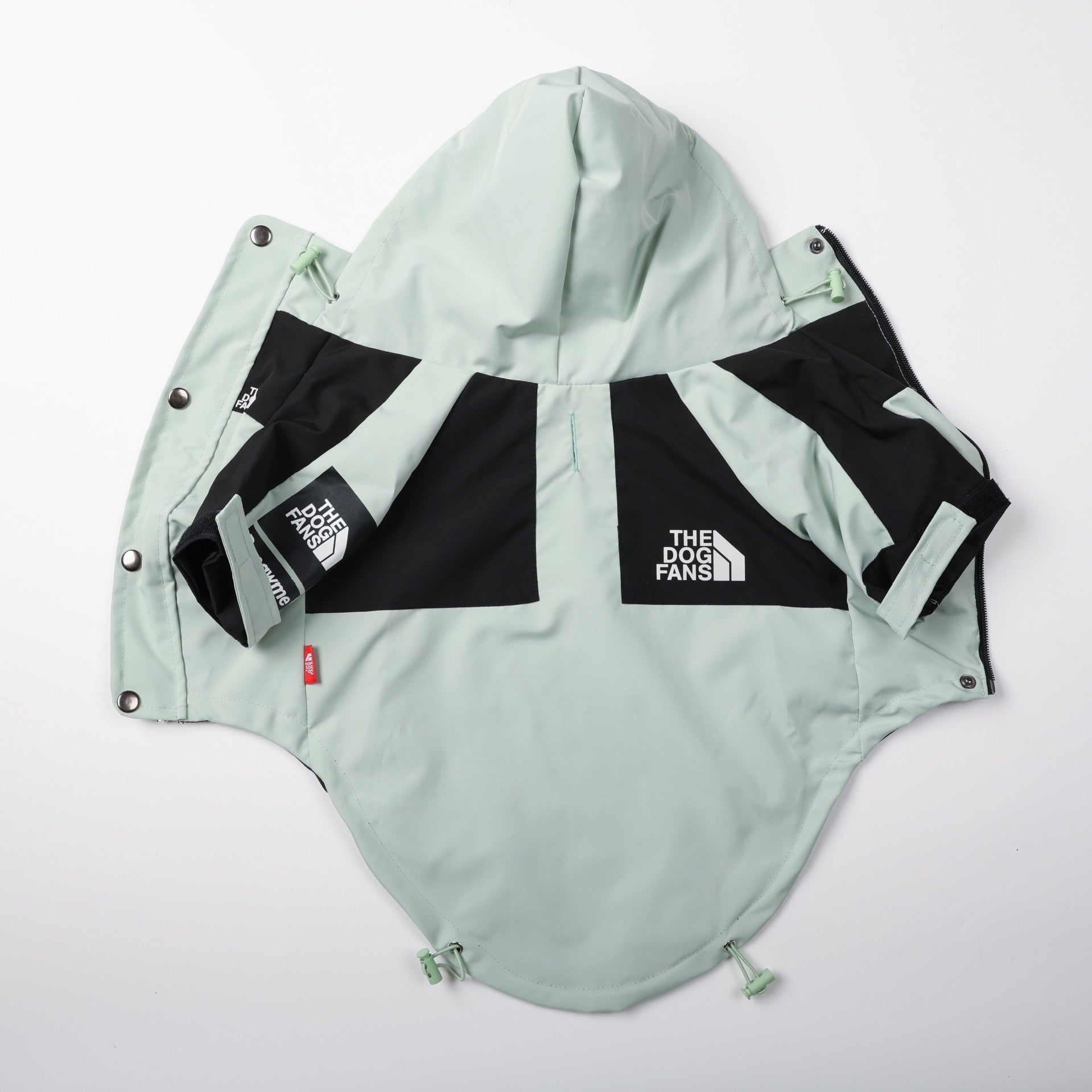 KFX-3836477 Light Green Windproof and Rainproof Large Dog Shell Jacket - Sizes S to 5XL