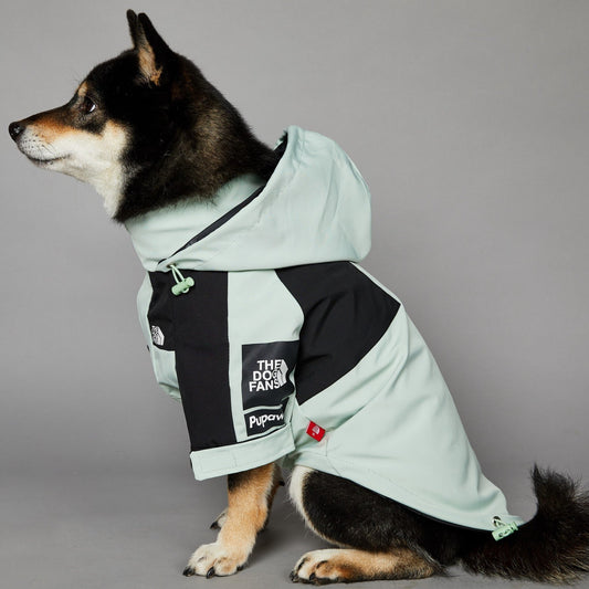 KFX-3836477 Light Green Windproof and Rainproof Large Dog Shell Jacket - Sizes S to 5XL
