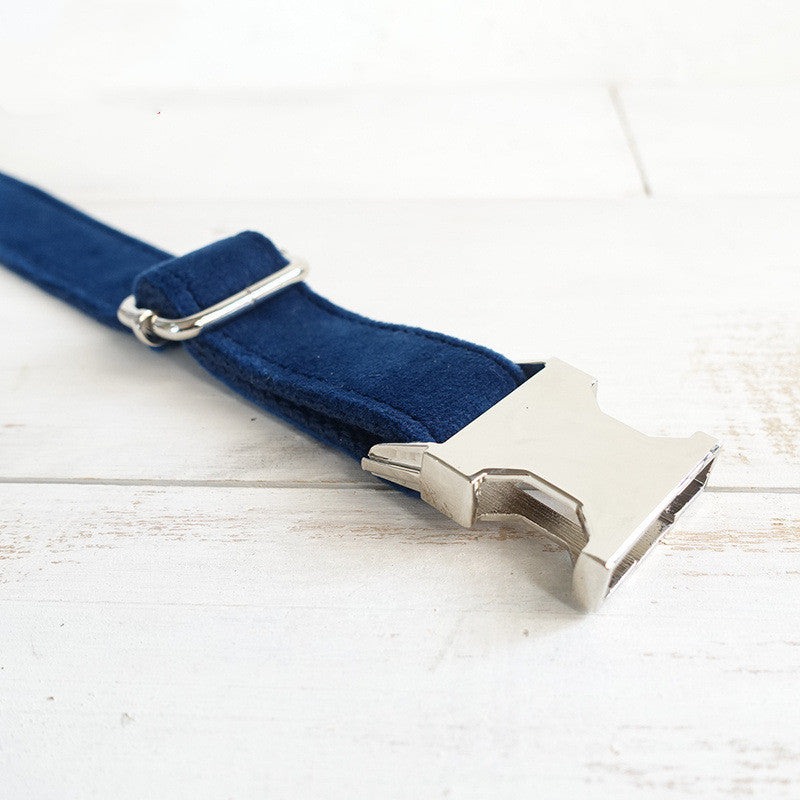 KFX-3836861 Adjustable Yellow Velvet Dog Collar in Multiple Sizes