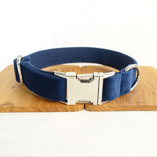 KFX-3836861 Adjustable Yellow Velvet Dog Collar in Multiple Sizes