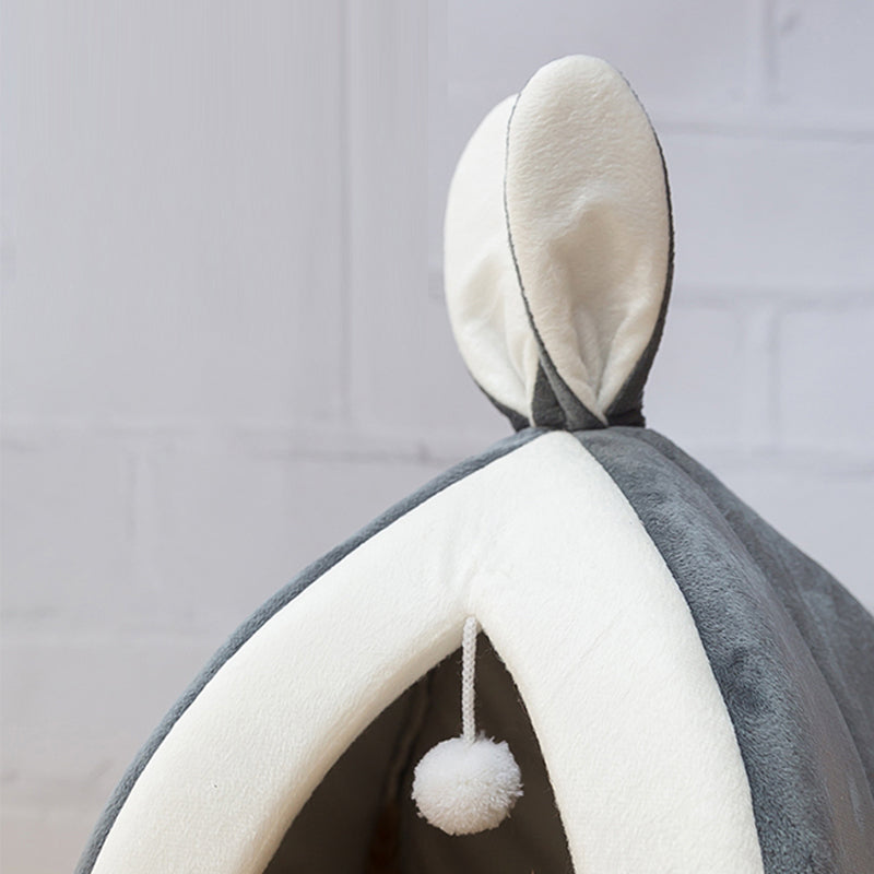 KFX-3838525 Rabbit Ear Nest for Cats and Dogs - Soft Arctic Velvet with PP Cotton, Multiple Sizes Available