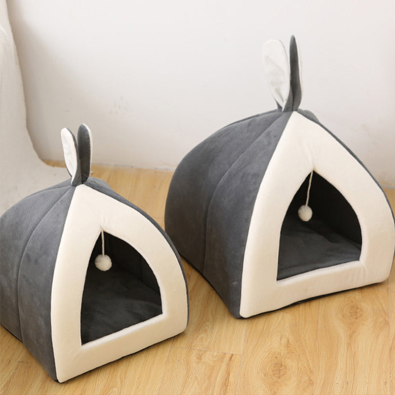 KFX-3838525 Rabbit Ear Nest for Cats and Dogs - Soft Arctic Velvet with PP Cotton, Multiple Sizes Available