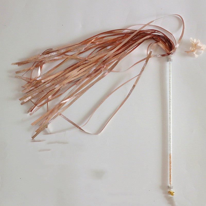 KFX-3839677 Cat Toy Stick with Bell, Feather Tassel & Bite Resistant Fur Ball - Multiple Colors Available