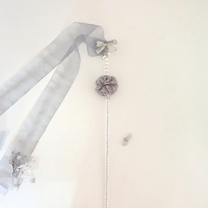 KFX-3839677 Cat Toy Stick with Bell, Feather Tassel & Bite Resistant Fur Ball - Multiple Colors Available