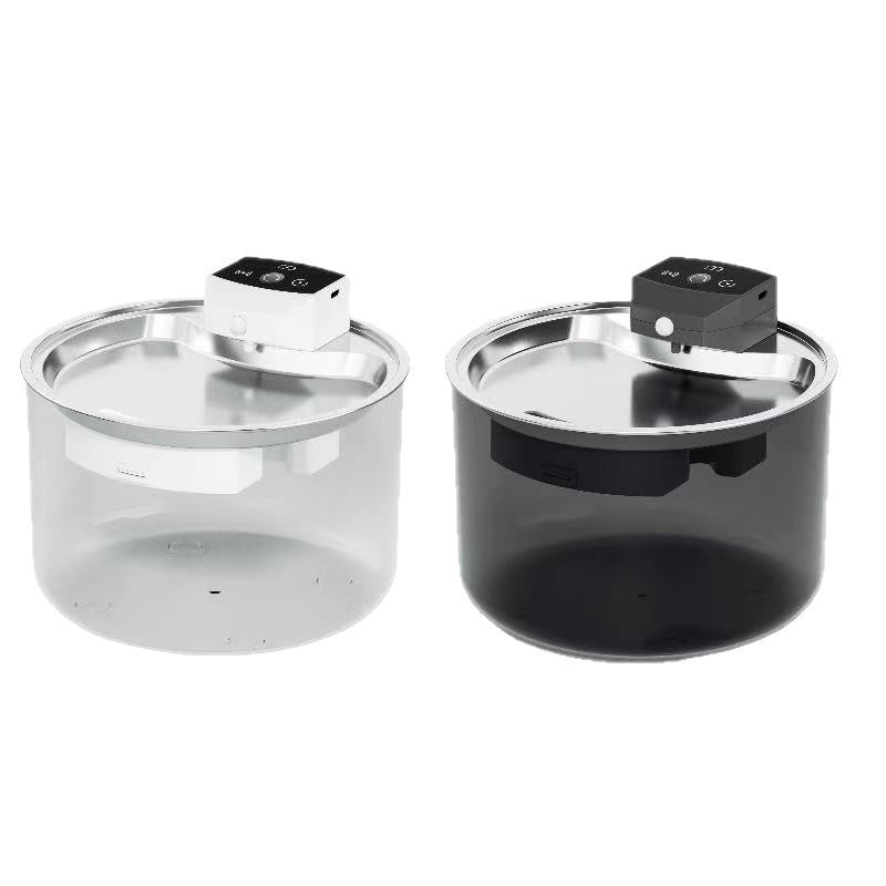 KFX-3840701 Stainless Steel Wireless Cat Water Fountain with Automatic Recirculation - 3L Large Capacity