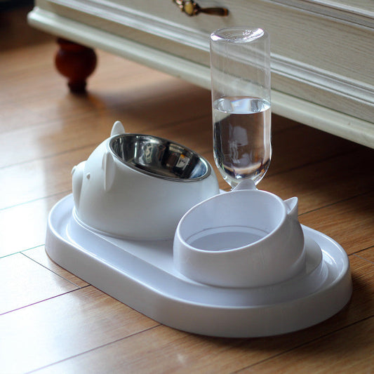 KFX-3840829 Double Stainless Steel Cat and Dog Bowl with Durable Design