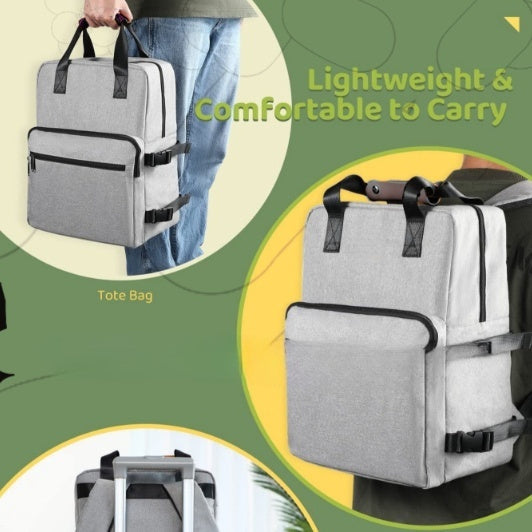 KFX-3841085 Large Capacity Gray Pet Outdoor Bag with Tableware Set and Accessories