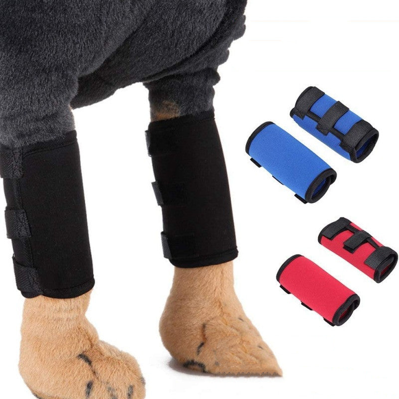 KFX-3841469 Neoprene Dog Knee Protective Gear – Non-Slip, Warm, and Wear-Resistant Knee Support – Available in Black, Red, and Blue Sizes S, M, L
