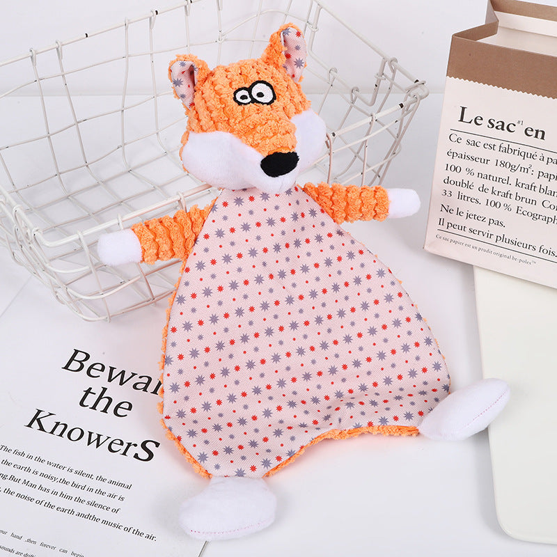 KFX-3842109 Bite-Resistant Velvet Fox Elephant Plush Toy for Cats and Dogs - Boredom Relief