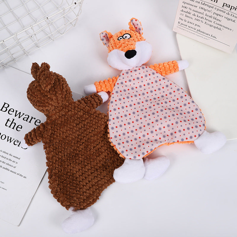 KFX-3842109 Bite-Resistant Velvet Fox Elephant Plush Toy for Cats and Dogs - Boredom Relief