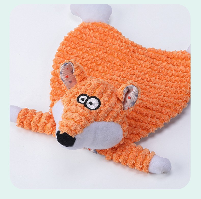 KFX-3842109 Bite-Resistant Velvet Fox Elephant Plush Toy for Cats and Dogs - Boredom Relief