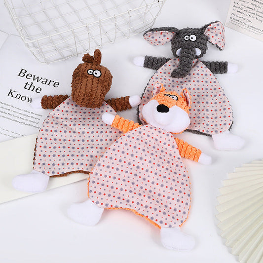 KFX-3842109 Bite-Resistant Velvet Fox Elephant Plush Toy for Cats and Dogs - Boredom Relief