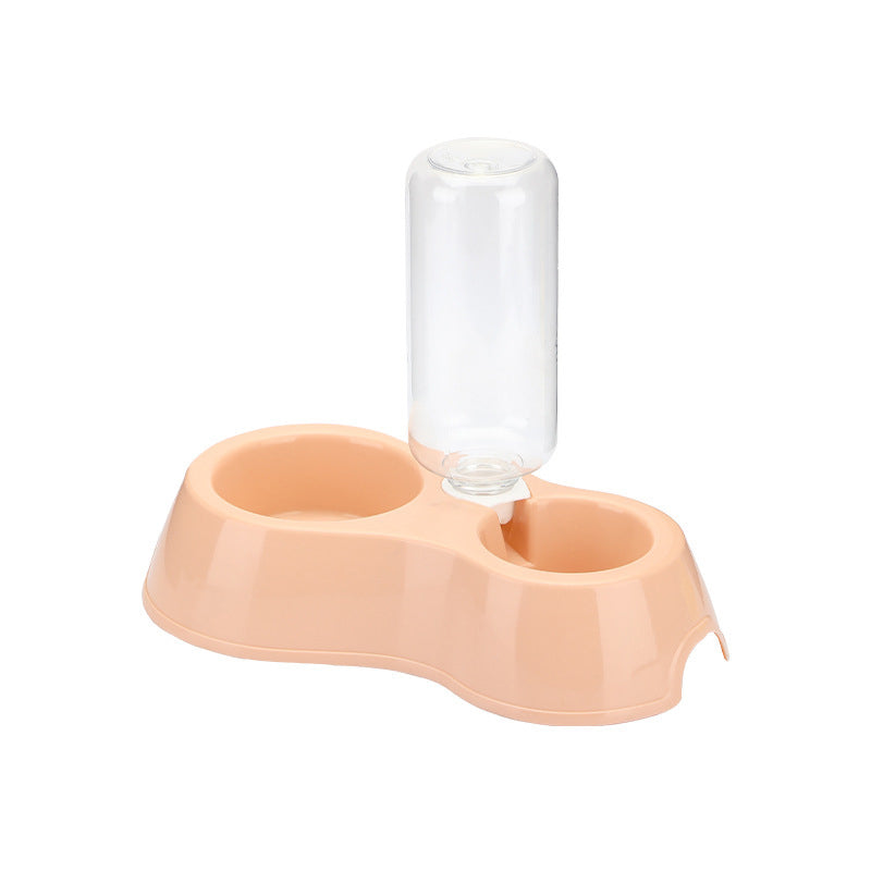 KFX-3844797 Automatic Double Pet Water Bowl with Integrated Bottle - Available in Pink, Blue, and Gray