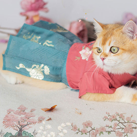 KFX-3848765 Light Green, Pink, and White Pet Skirts for Cats and Dogs – Sizes XS to XL