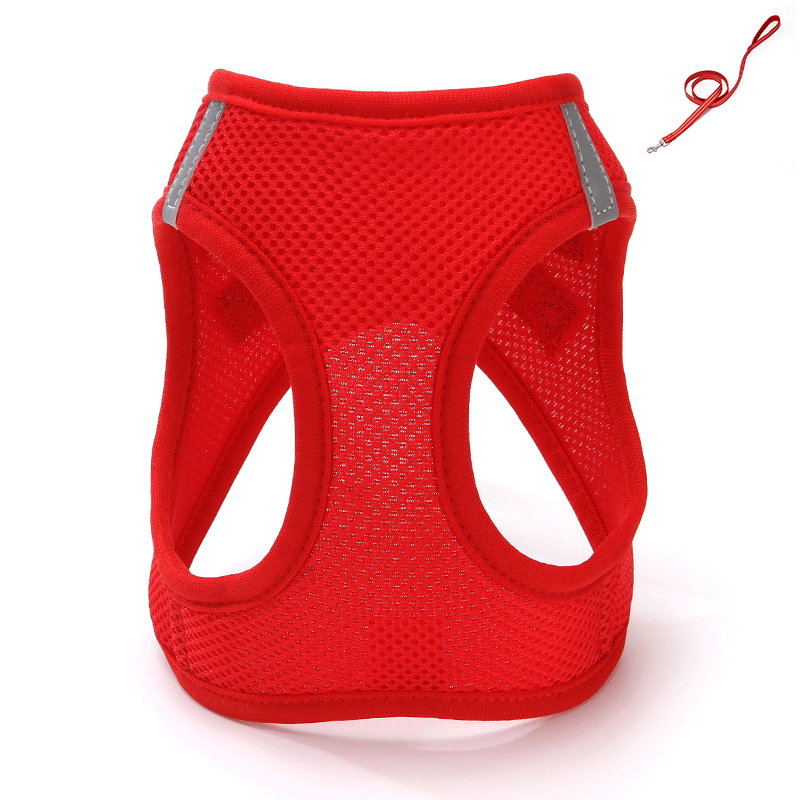 KFX-3849661 Mesh Cat Vest Harness with Traction Rope in Various Colors and Sizes