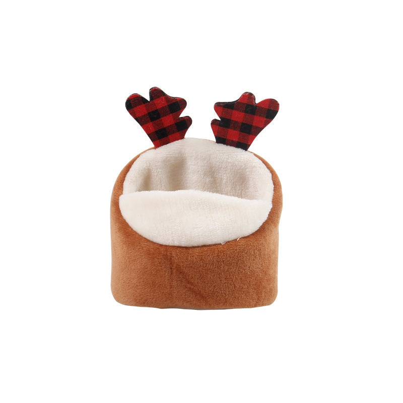 KFX-3850429 Cozy Cloth Small Pet Nest for Hamsters - Pink Rabbit & Yellow Chicken Design
