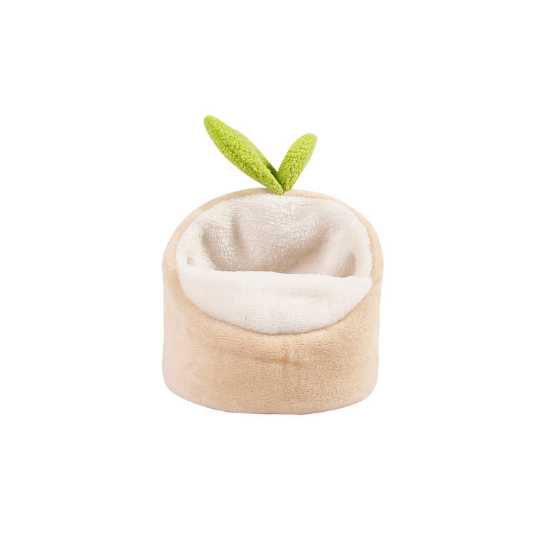 KFX-3850429 Cozy Cloth Small Pet Nest for Hamsters - Pink Rabbit & Yellow Chicken Design