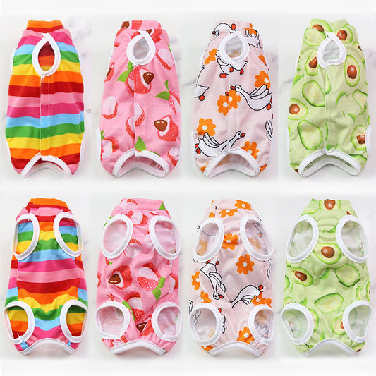 KFX-3852605 Fashion Minimalist Cat Spay and Neuter Clothing in Various Colors and Patterns