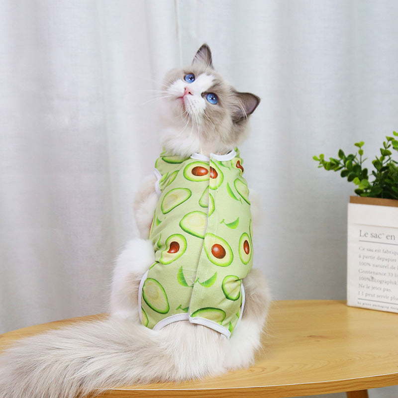 KFX-3852605 Fashion Minimalist Cat Spay and Neuter Clothing in Various Colors and Patterns