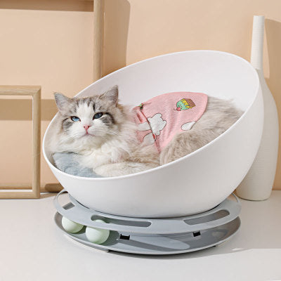 KFX-3854397 Eco-Friendly Semi-Circular Cat Tunnel Toy Nest - Single Layer Design for Playtime Fun