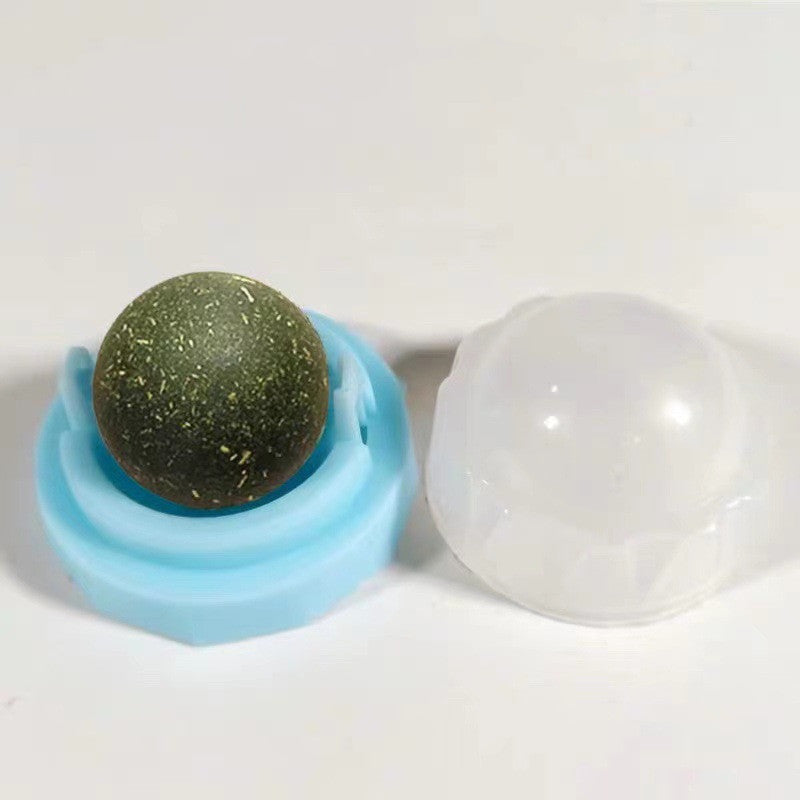 KFX-3854525 Cat Mint & Silver Vine Ball Toy with 360° Rotation for Oral Health and Entertainment, Natural Non-Toxic Material