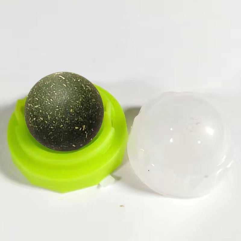 KFX-3854525 Cat Mint & Silver Vine Ball Toy with 360° Rotation for Oral Health and Entertainment, Natural Non-Toxic Material