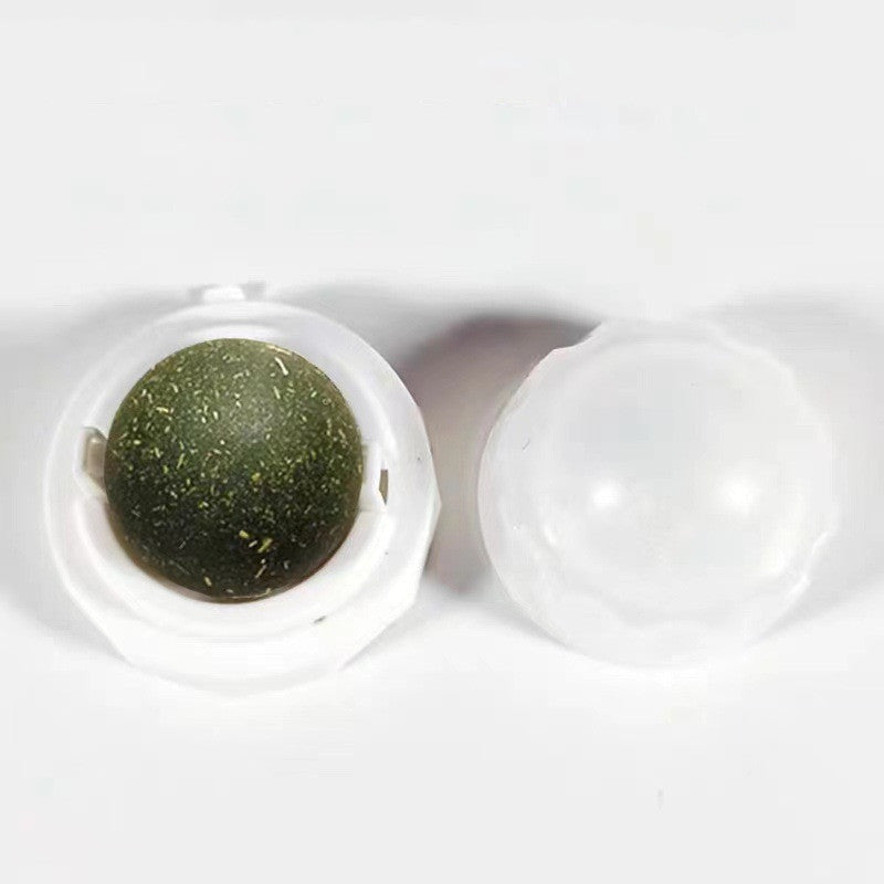 KFX-3854525 Cat Mint & Silver Vine Ball Toy with 360° Rotation for Oral Health and Entertainment, Natural Non-Toxic Material