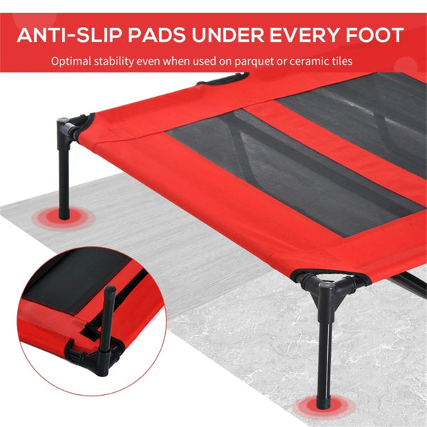 KFX-3854781 Elevated Dog Bed with Durable Steel Frame and Breathable Mesh Fabric - Ideal for Large Dogs