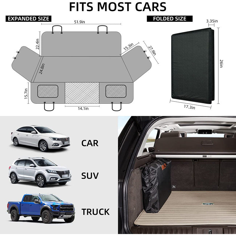 KFX-3857981 Waterproof Dog Car Bed Cushion - Durable Pet Seat Cover for Cars
