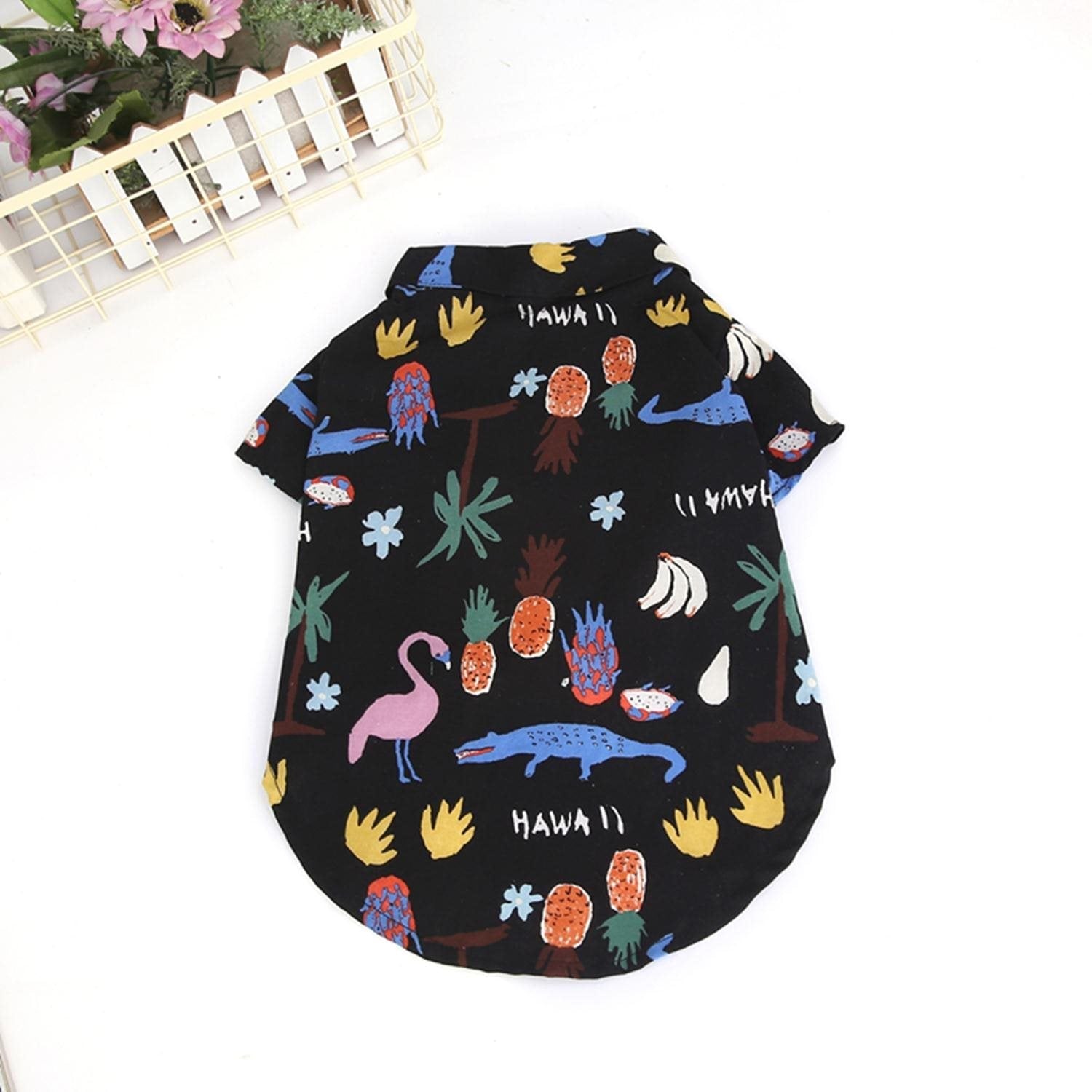 KFX-3858493 Pineapple Pattern Short Sleeve Shirt with Sunglasses Design in Various Colors