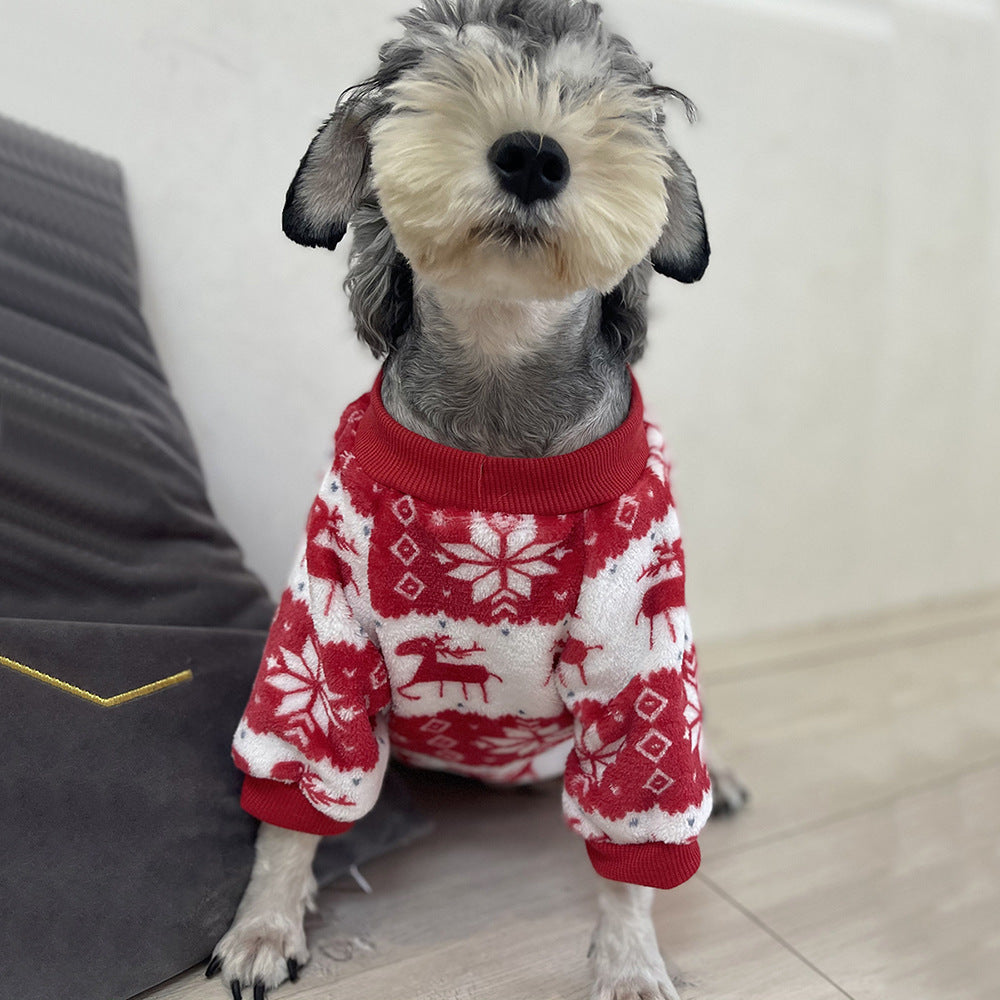 KFX-3860285 Christmas-Themed Soft Padded Pet Sweater for Dogs