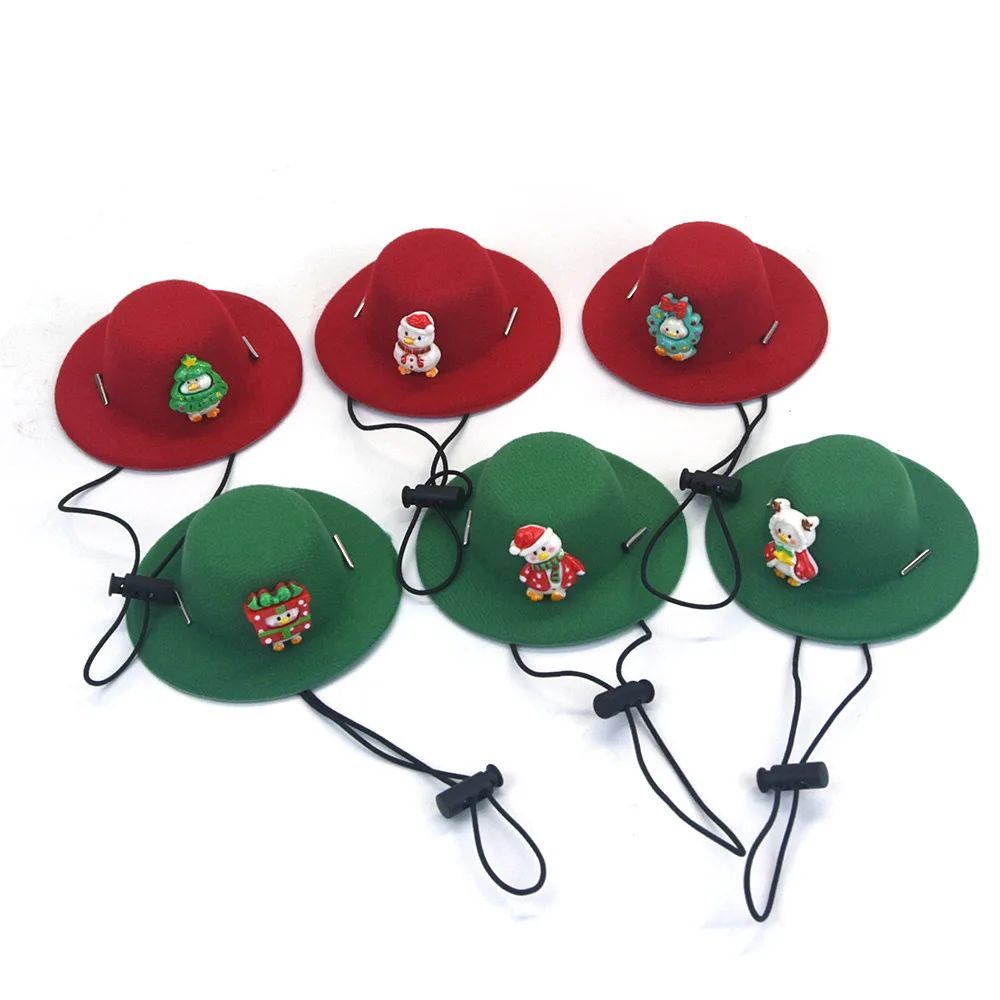KFX-3860925 Festive Felt Pet Hat for Dogs and Cats - Soft Christmas Decoration for Holiday Grooming