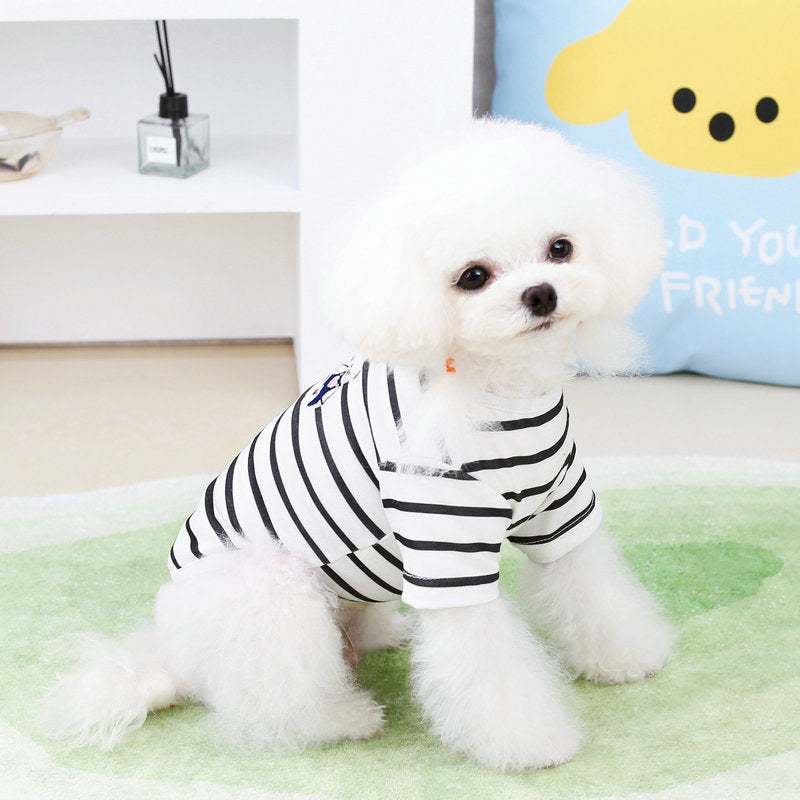 KFX-3861693 Pomeranian Teddy Bear T-Shirt for Small Dogs in Yellow, Black, Green - Casual Comfort