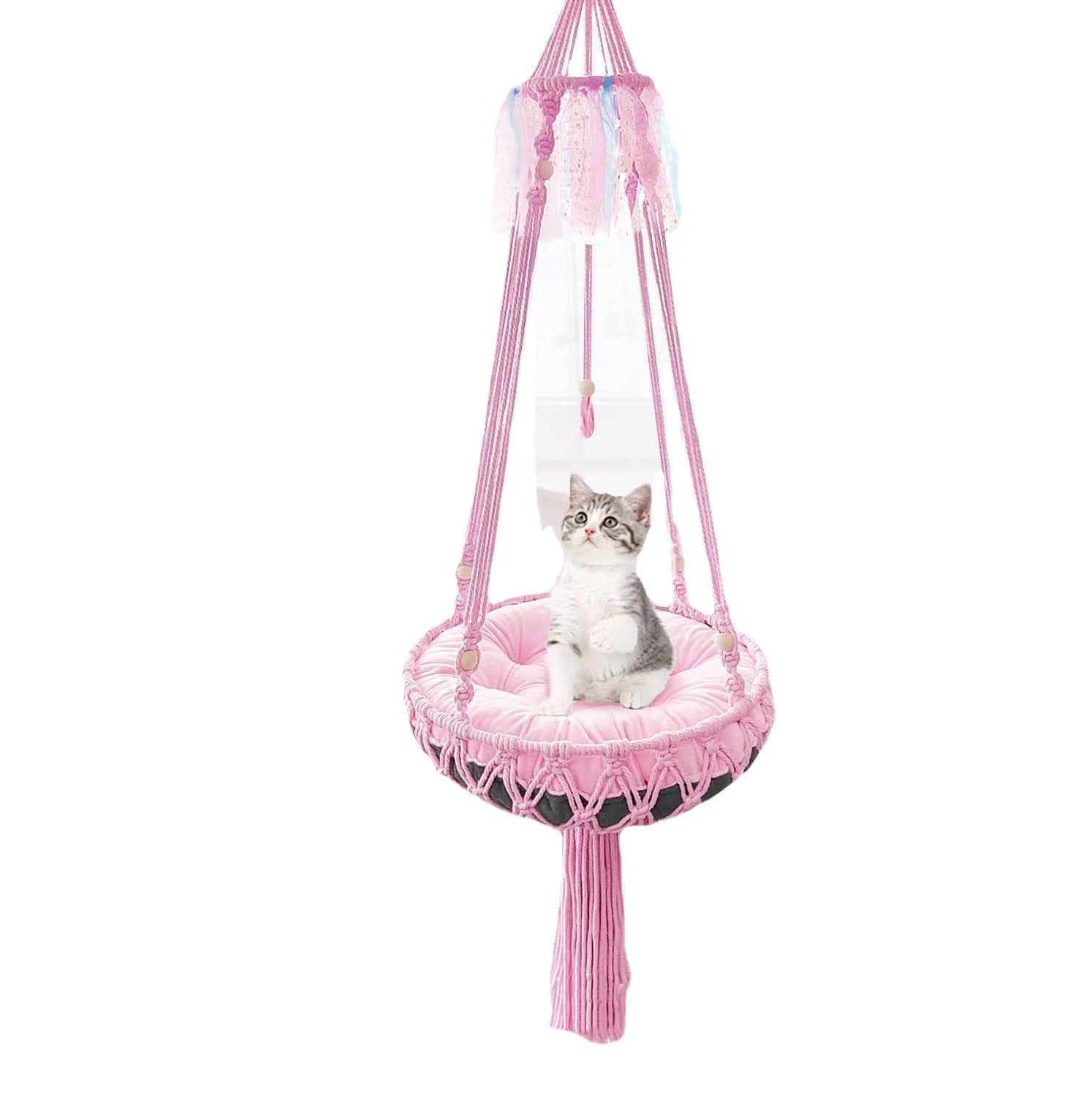 KFX-3863485 Cozy Cat Hammock Nest - Durable Cotton Thread Swing in Multiple Sizes