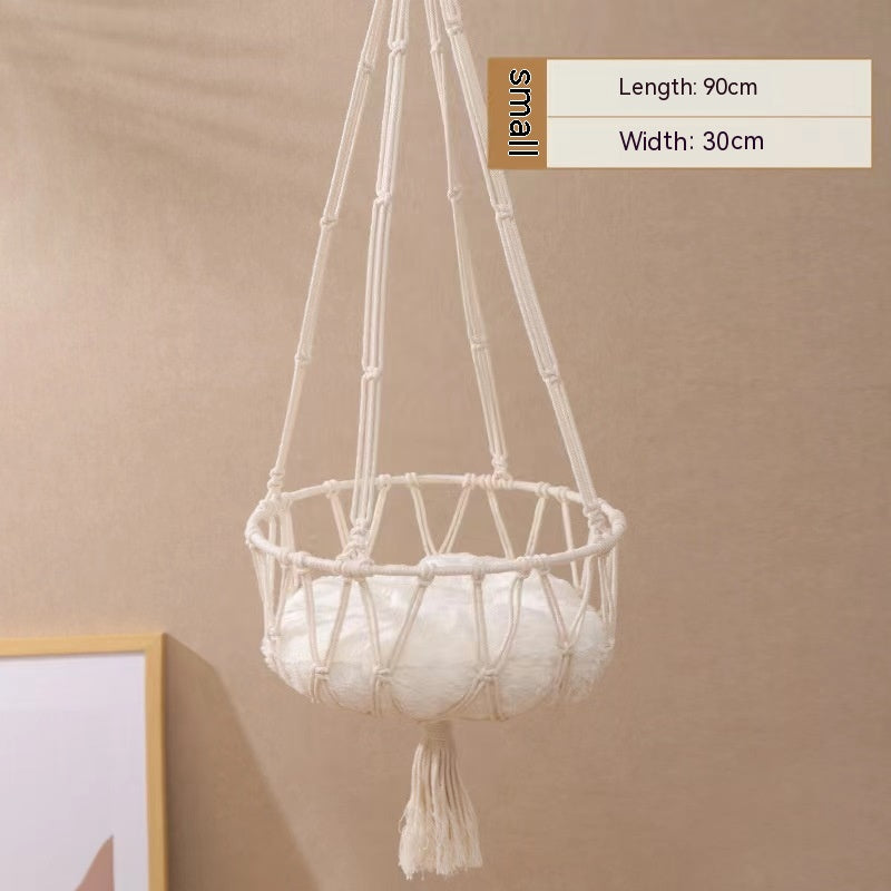 KFX-3863485 Cozy Cat Hammock Nest - Durable Cotton Thread Swing in Multiple Sizes