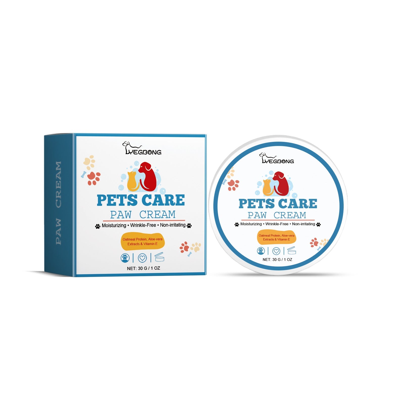 KFX-3863741 Deep Moisturizing Paw Care Cream for Dogs - 30g Hydrating Formula with Oat Protein and Aloe Extract