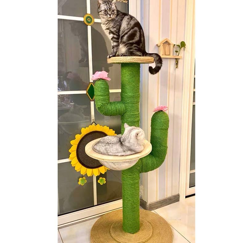KFX-3865149 Cactus Cat Climbing Frame DIY Material Package and Finished Product Options