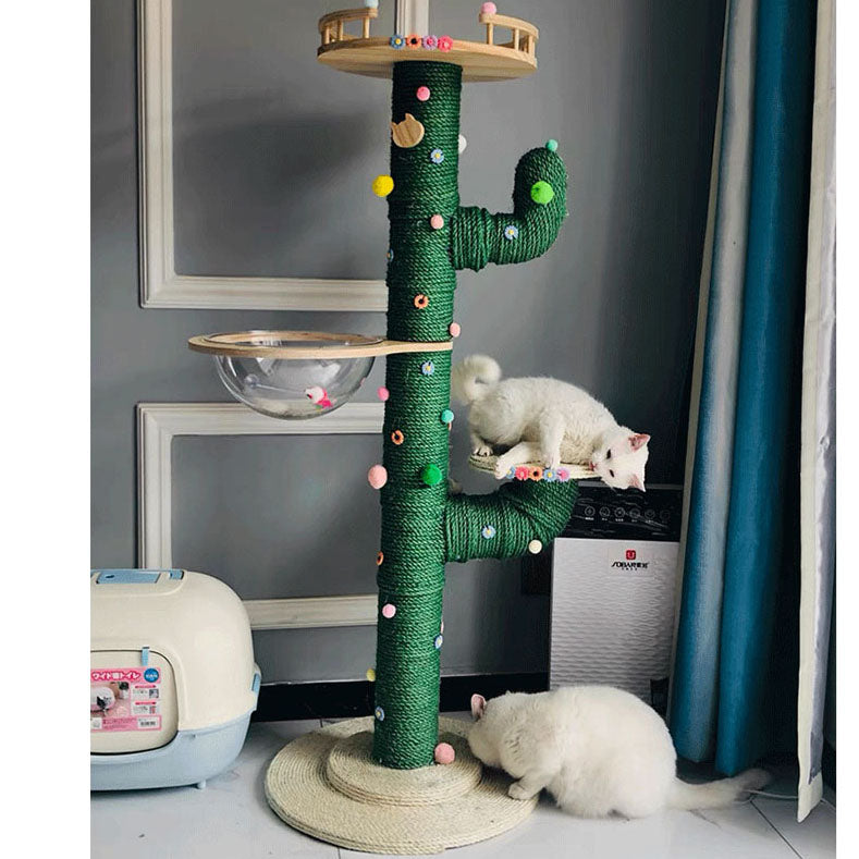 KFX-3865149 Cactus Cat Climbing Frame DIY Material Package and Finished Product Options